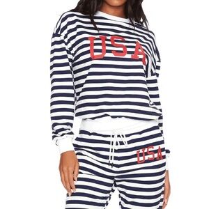 Beach Riot Sz Large Nautical Stripe USA Set - Great Condition
